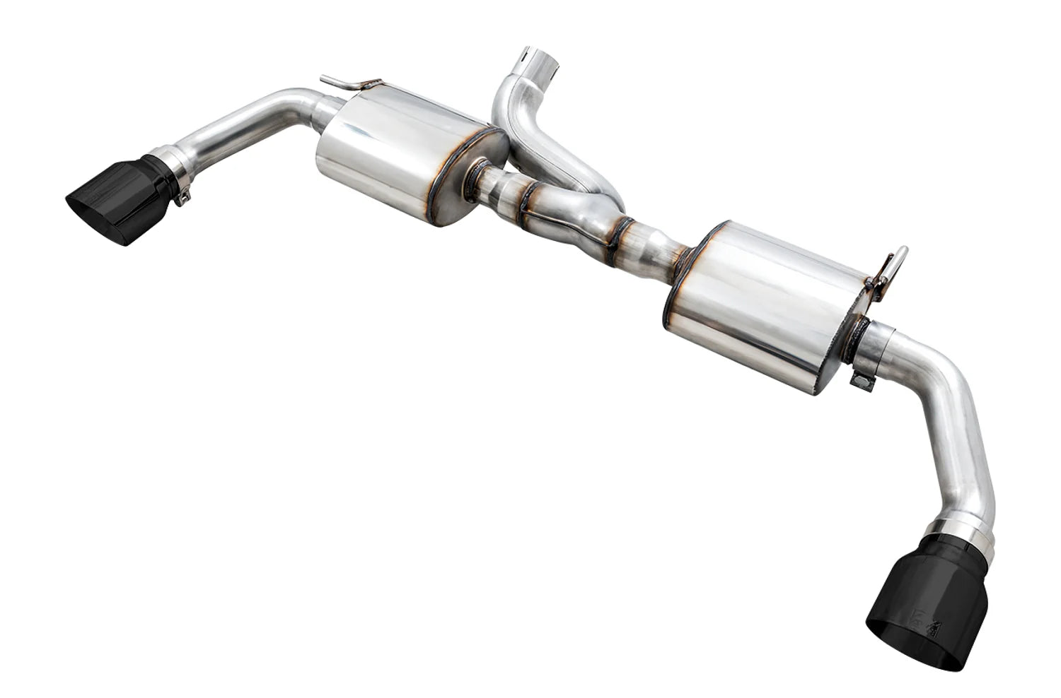 Jeep Wrangler JK AWE Tread Edition Axleback Dual Exhaust - Diamond Blackver Tips