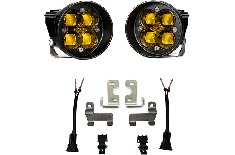 2012-23 Toyota Tacoma, 4Runner & Tundra Baja Designs Squadron-R SAE Amber Fog Pocket Light Kit