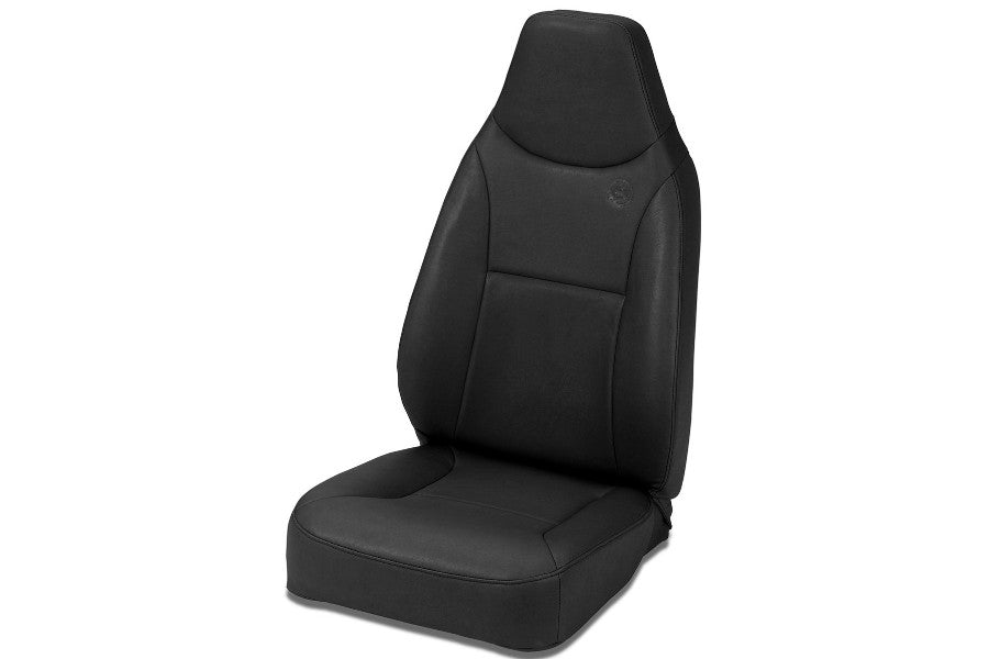 Bestop Trailmax II Standard Front Seat - All Vinyl, Black Denim - CJ7/TJ/YJ