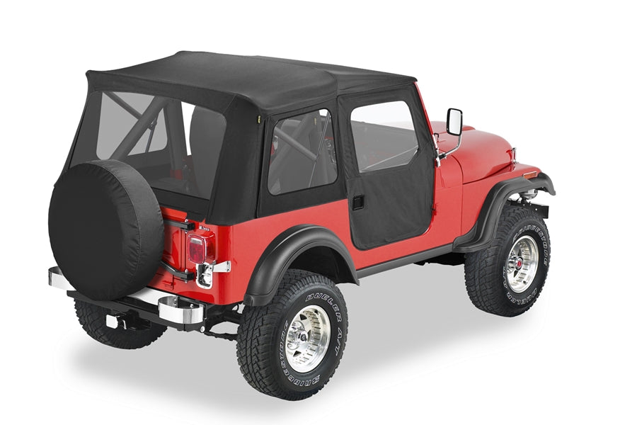 Bestop Supertop Classic Squareback Soft Top, Black Crush - CJ5
