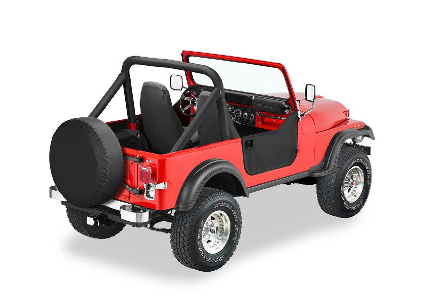 Bestop Lower Fabric Half Doors - Black Crush - CJ7/YJ