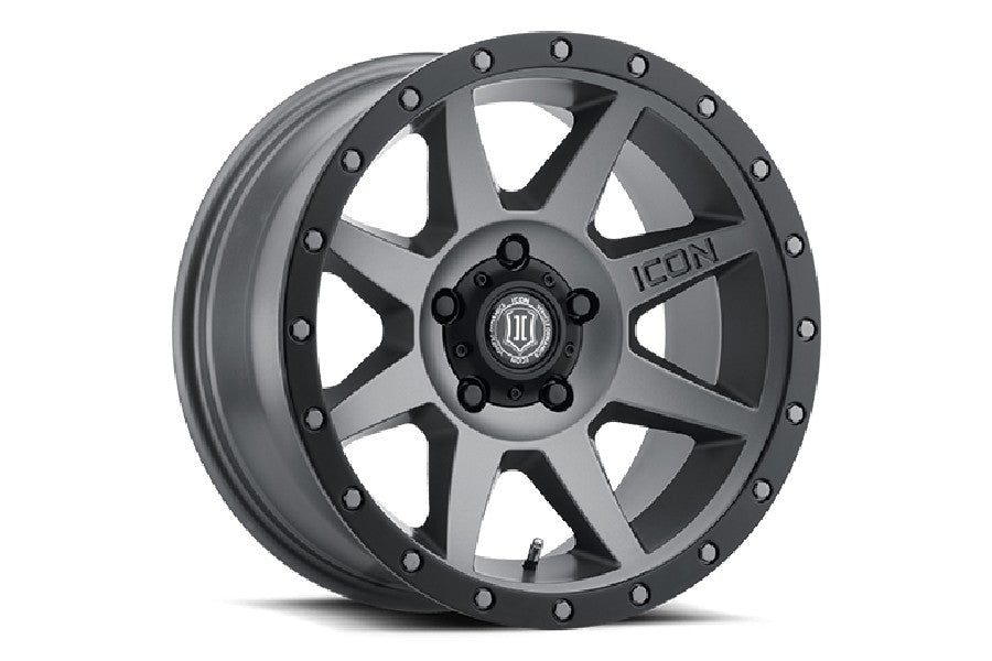Jeep Wrangler JL, JK & Gladiator JT Icon Vehicle Dynamics Rebound Titanium Matte Wheel 17x8.5 5x5
