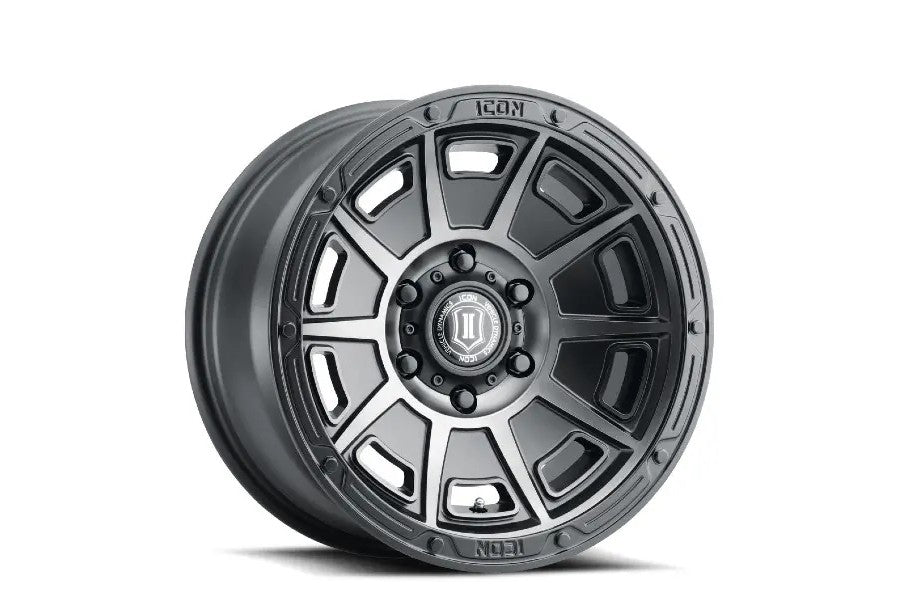 Jeep Wrangler JK/JL and Gladiator JT  Icon Vehicle Dynamics Victory Satin Black Wheel, 17x8.5 5X5