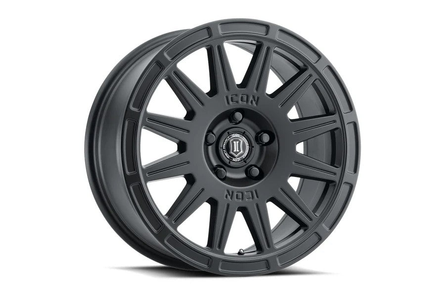 2021-25 Ford Bronco  Icon Vehicle Dynamics Ricochet Wheel, 17x8 5x108 - Satin Black - Bronco Sport