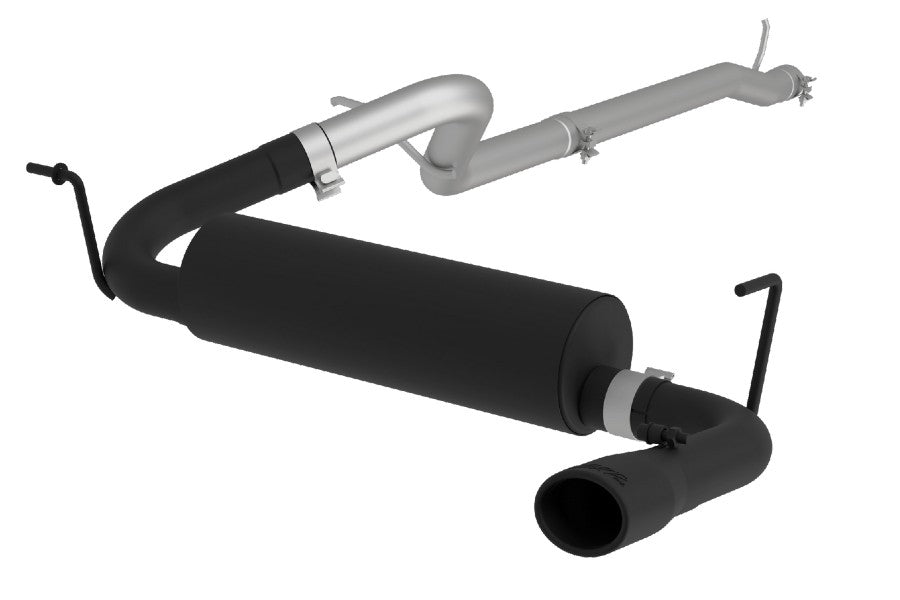 2012-18 Jeep Wrangler JK MBRP 2.5in Performance Series Cat-Back Exhaust System - Single Rear Exit - Black Coated