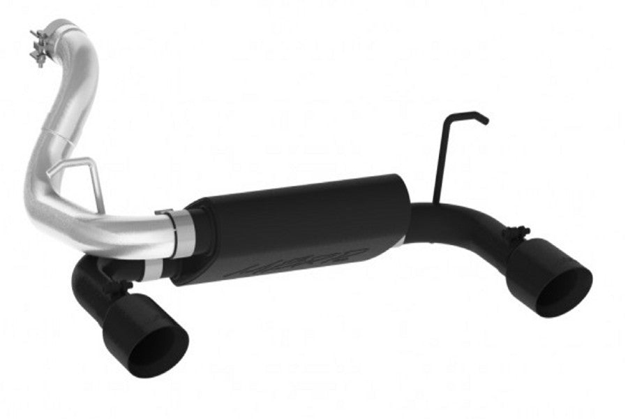 Jeep Wrangler JL 3.6L & 2.0L MBRP Black Series 2.5in Dual Axle-Back Exhaust System - Black Coated