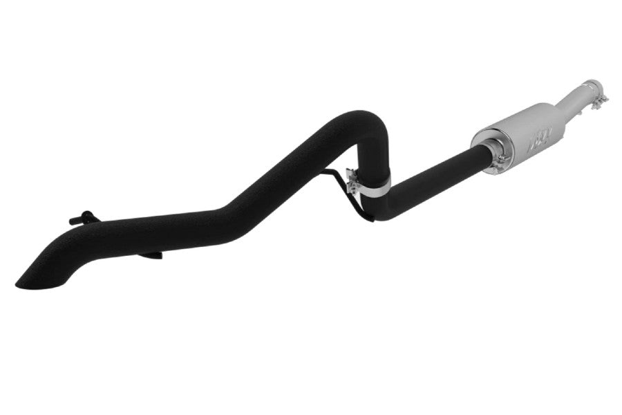 2012-18 Jeep Wrangler JK MBRP Pro Series Armor Lite 2.5in Off-Road Tail Pipe - Muffler Before Axle - Aluminized Steel