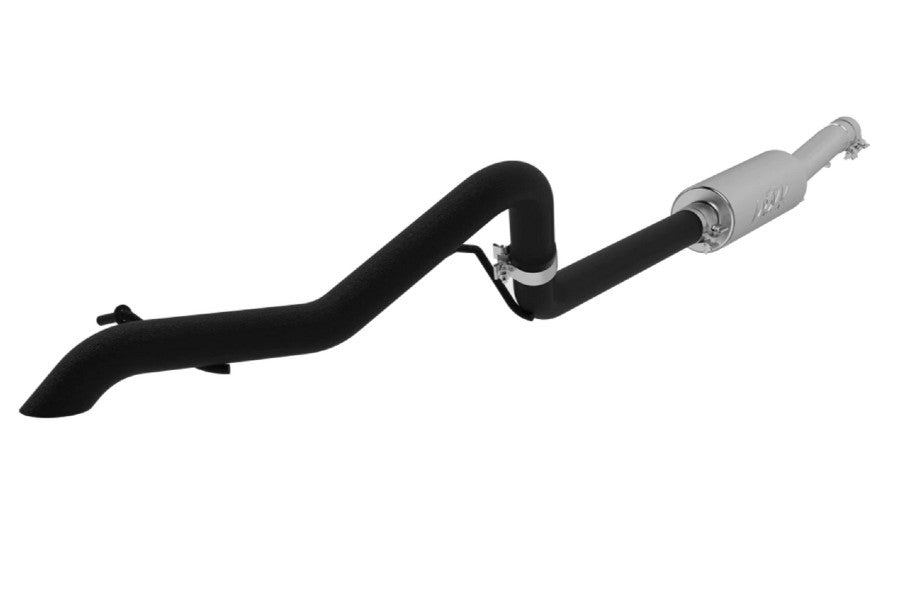 2012-18 Jeep Wrangler JK MBRP Pro Series 2.5in Off-Road Tail Pipe - Muffler Before Axle - Black Coated