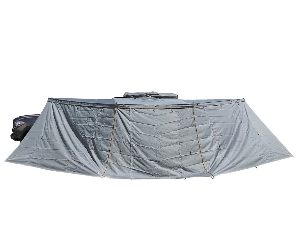 Overland Vehicle Systems Nomadic 180 Dark Grey Awning Side Wall w/ Storage Bag