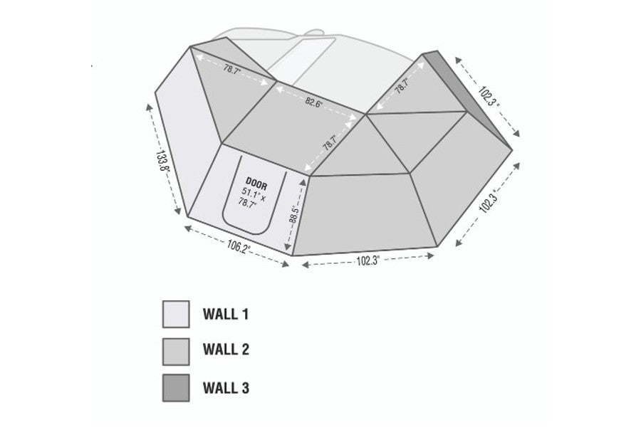 Overland Vehicle Systems Nomadic 270 Awning Walls Kit - Driver Side