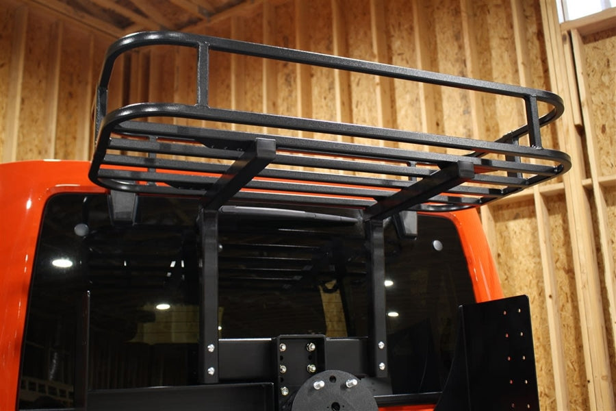 Jeep Wrangler JK Rock Hard 4x4 Freedom Series Cargo Basket for Body Mount Tire Carrier
