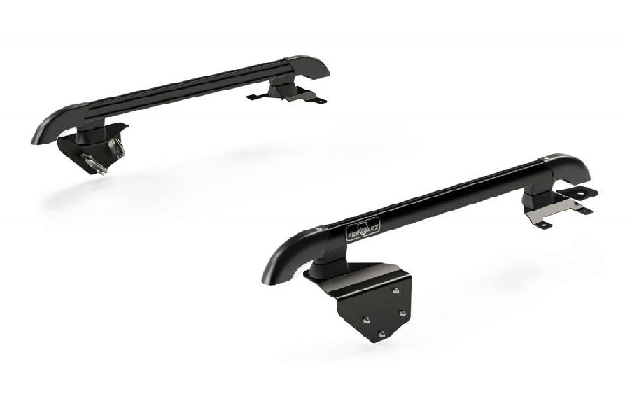 Jeep Wrangler JK 2-Door Teraflex Nebo Roof Rack Main Rail Kit - Black