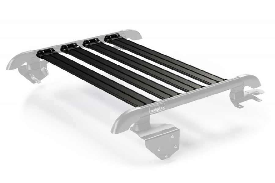 Jeep Wrangler JK 2-Door Teraflex Nebo Roof Rack Cargo Slat Kit 4pc, Black - JK 2dr