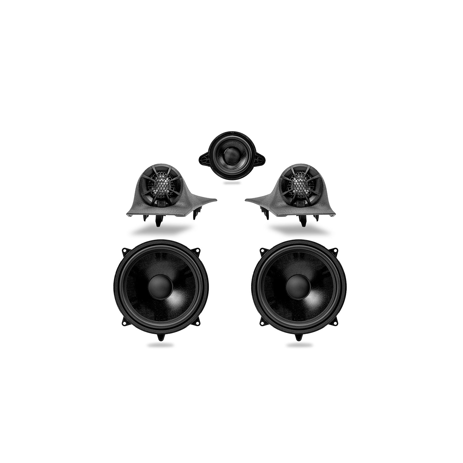 Mercedes-Benz Sprinter W907 2019-2026, MB Quart Tuned Front Component and Center Dash Speakers, 6.5 and 3 Inch