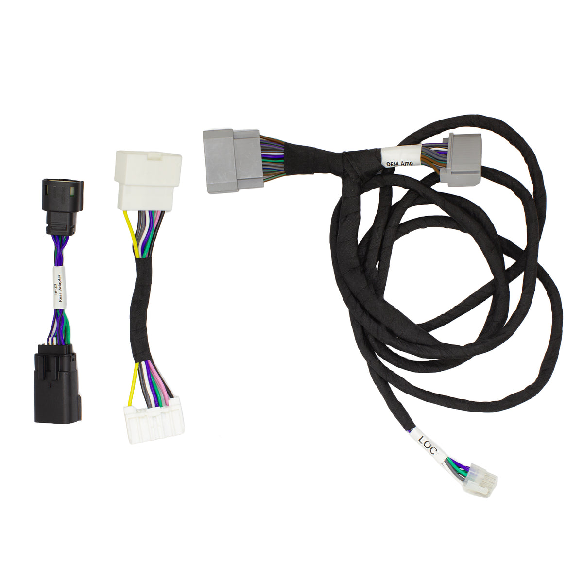 Jeep Wrangler JL 2018-2026 & Gladiator JT 2020-2026, MB Quart Line Output Converter Kit, LOC, Amp Bracket and Harness, view 2