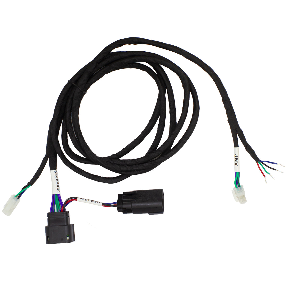 Jeep Wrangler JL 2018-2026 & Gladiator JT 2020-2026, MB Quart Line Output Converter Kit, LOC, Amp Bracket and Harness, view 3