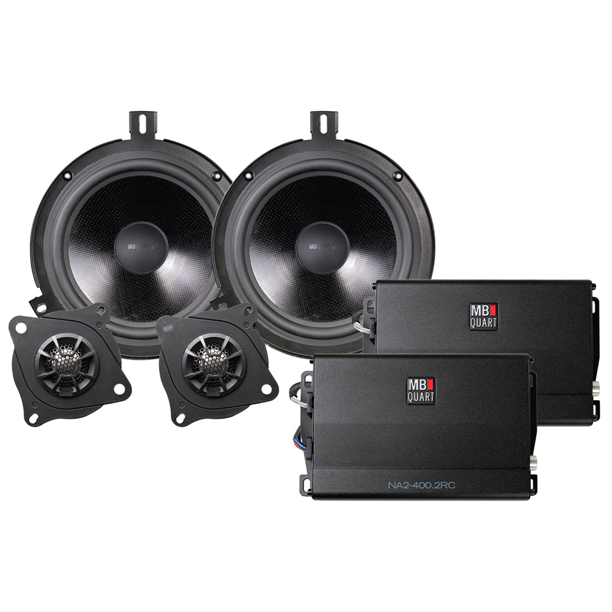 Jeep Wrangler JK 2007-2018, MB Quart Stage 2 800 Watt Two Speaker Audio System, For Aftermarket Source Unit