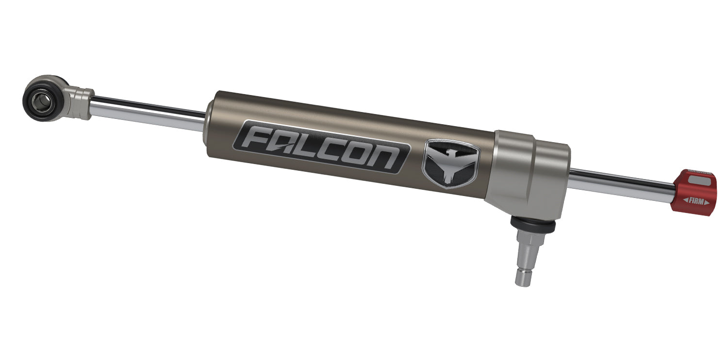 Jeep Wrangler TJ 1997-2006, Falcon Nexus EF 2.2 Fast Adjust Steering Stabilizer, Stock Tie Rod