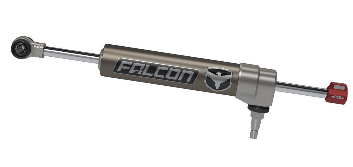 Jeep Wrangler TJ 1997-2006, Falcon Nexus EF 2.2 Fast Adjust Steering Stabilizer, Stock Tie Rod