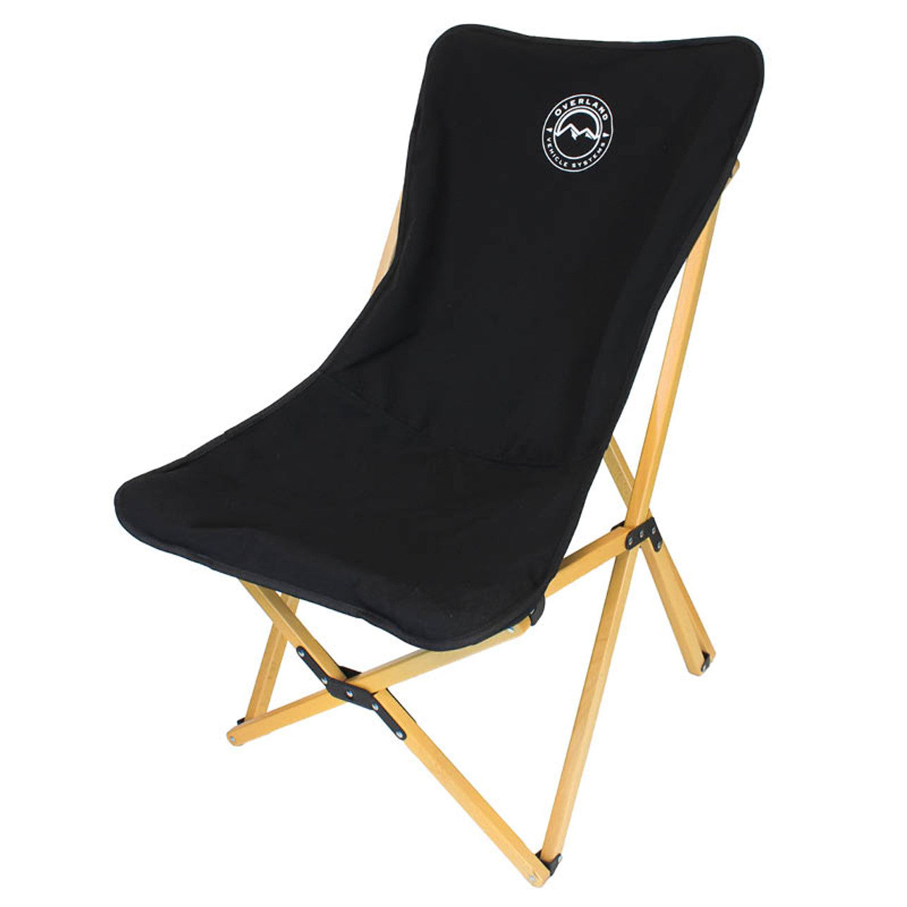 Overland Vehicle Systems Kick It Camp Chair - Wood Base & Storage Bag