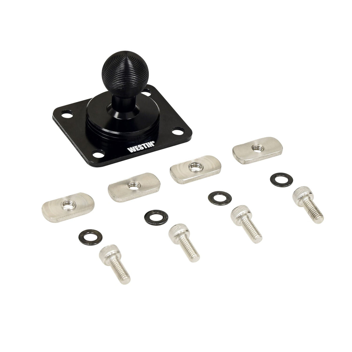 Westin AMPS Compatible Base Mount, 38mm x 30mm, 4 Hole, Black, view 4