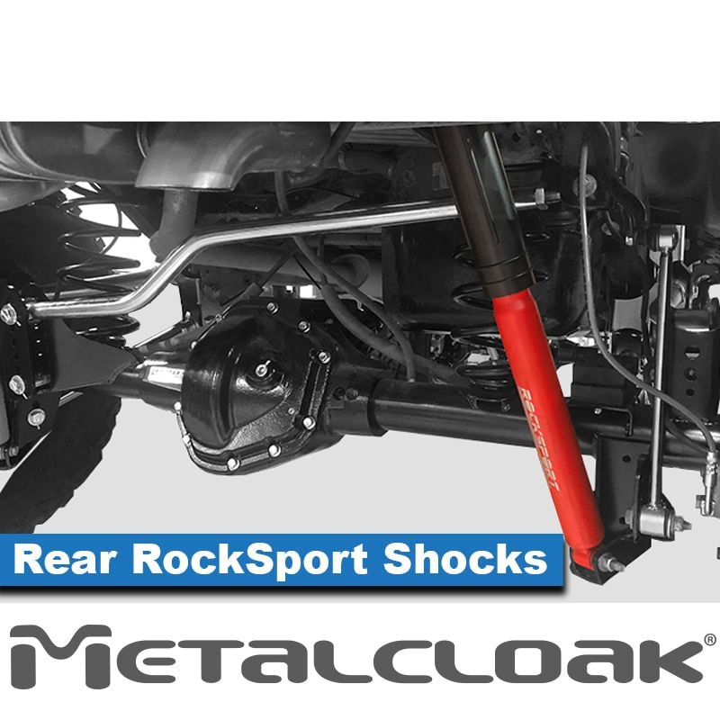Jeep Wrangler JK 2007-2018, MetalCloak RockSport RED Long Travel Shocks, Rear, Pair, view 3