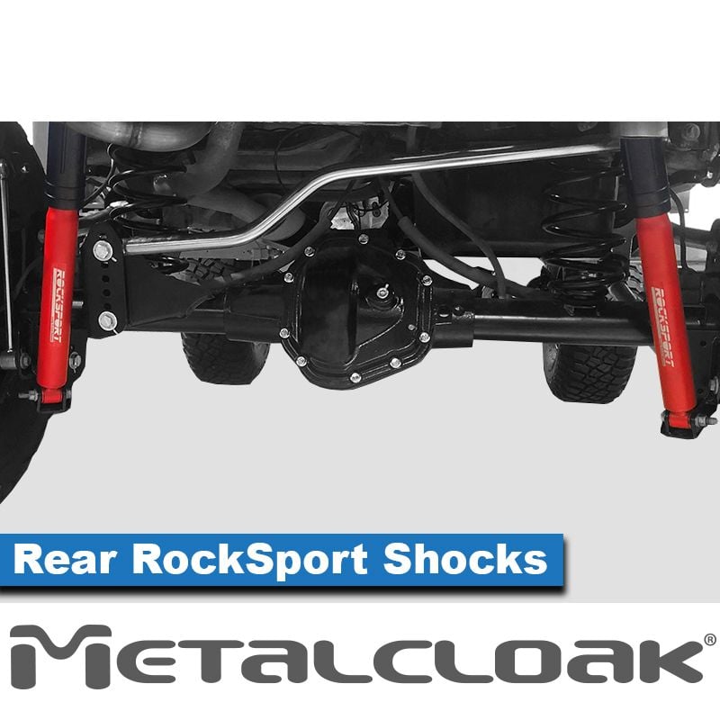 Jeep Wrangler JK 2007-2018, MetalCloak RockSport RED Long Travel Shocks, Rear, Pair, view 4