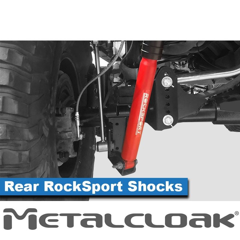 Jeep Wrangler JK 2007-2018, MetalCloak RockSport RED Long Travel Shocks, Rear, Pair, view 5