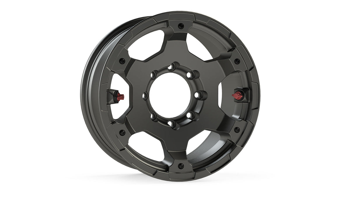 Jeep Wrangler JK 2007-2018 & Gladiator JT 2020-2021, TeraFlex Nomad Off-Road Wheel, Deluxe, 17x8.5, 8x6.5, Titanium Gray