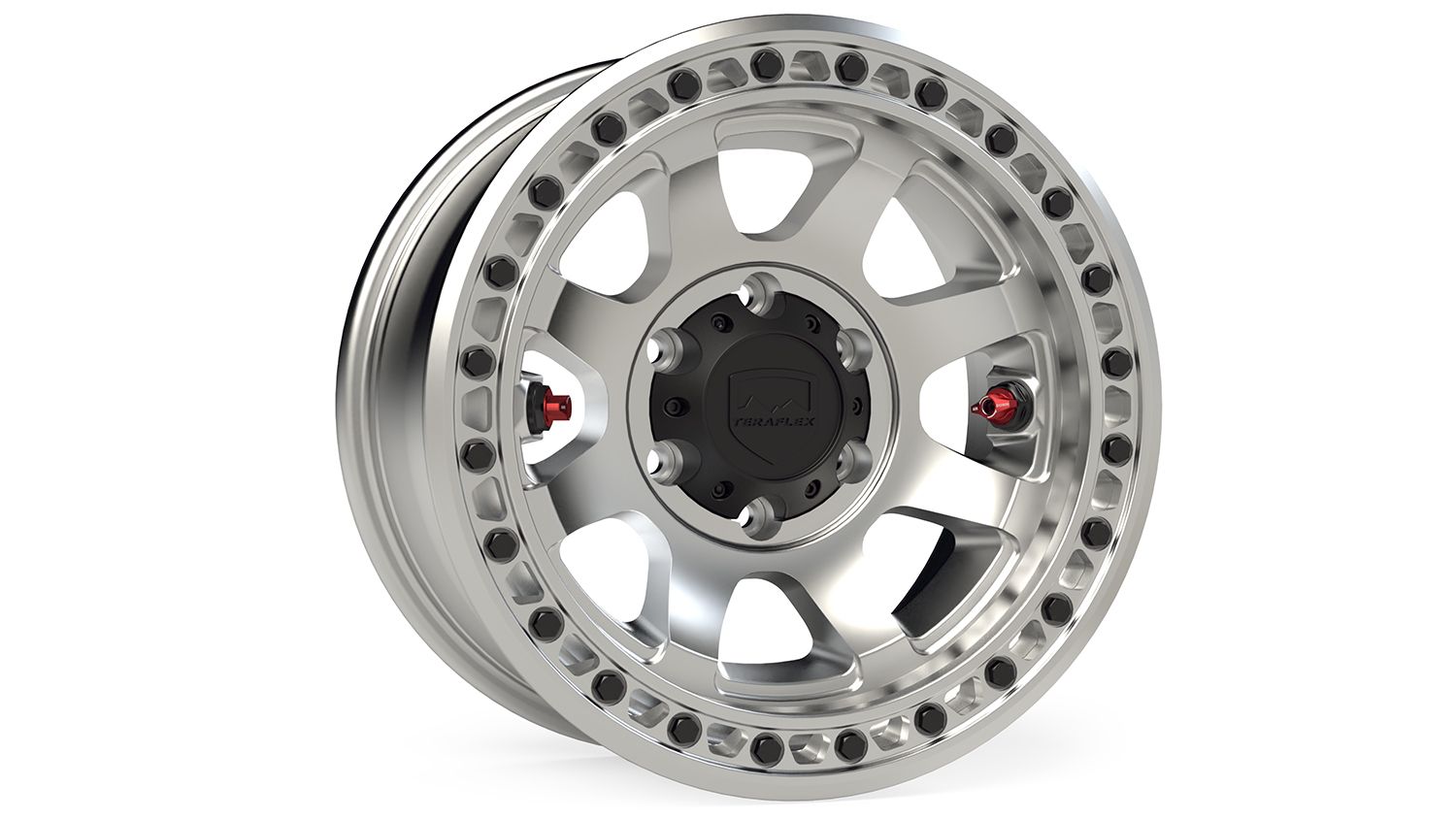 TeraFlex Olympus Beadlock Off-Road Wheel, 17x9, 6x139mm, -25mm Offset, Machined