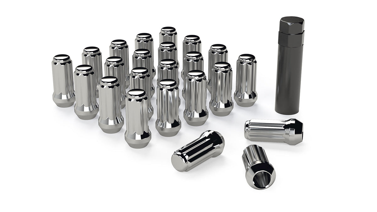 TeraFlex Spline Drive Lug Nut Kit, M14-1.5, Chrome, 23 Pieces