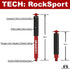 Jeep Wrangler JK 2007-2018, MetalCloak RockSport RED Long Travel Shocks, Rear, Pair, view 7