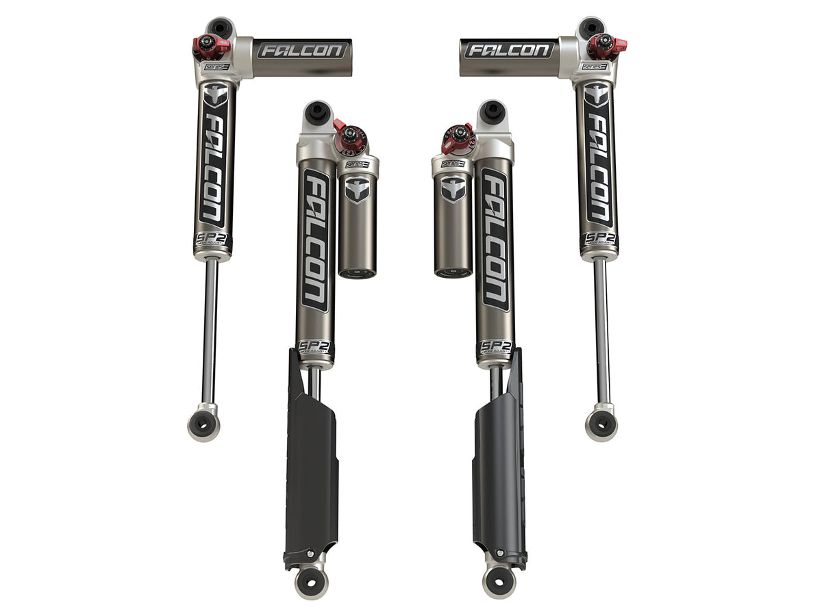 Jeep Wrangler JL 4-Door 2018-2026, Falcon SP2 3.3 Fast Adjust Piggyback Shock Kit, 0-1.5in Lift