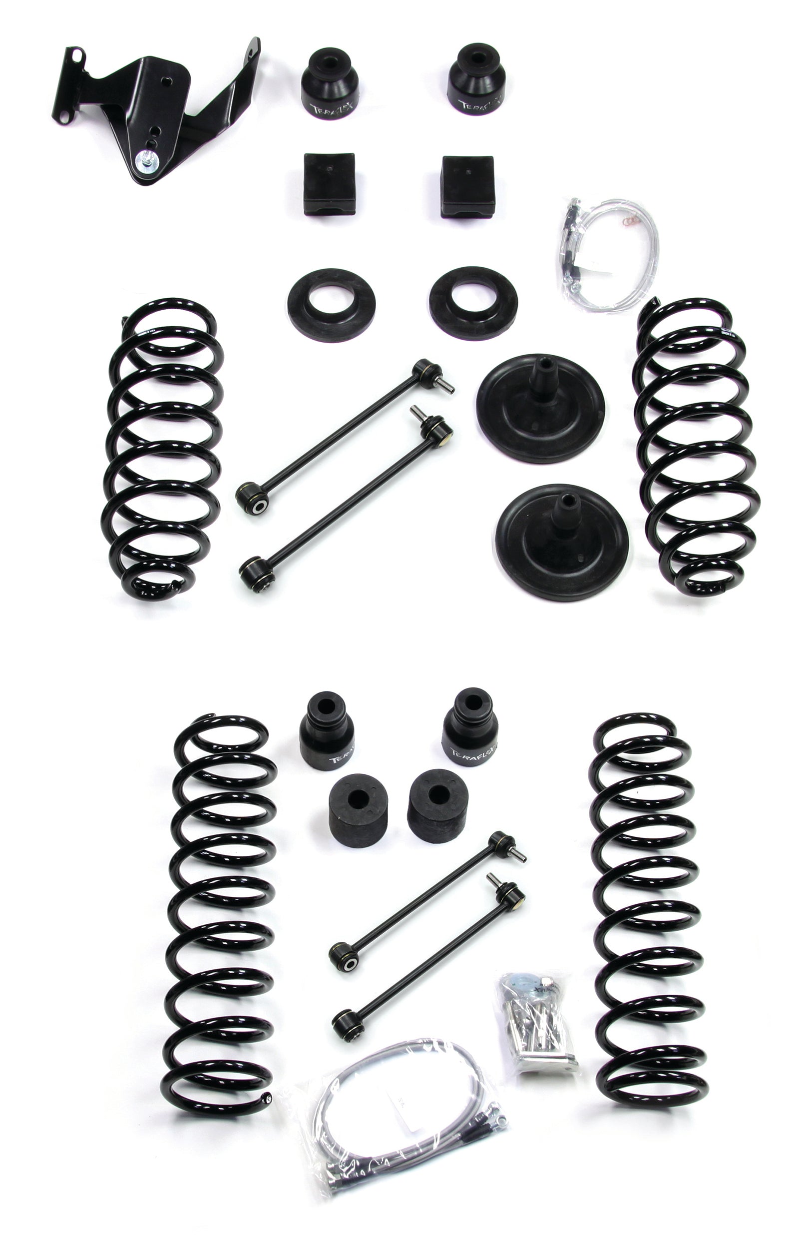 Jeep Wrangler JK 4-Door 2007-2018, TeraFlex 4in Coil Spring Base Lift Kit, No Shocks