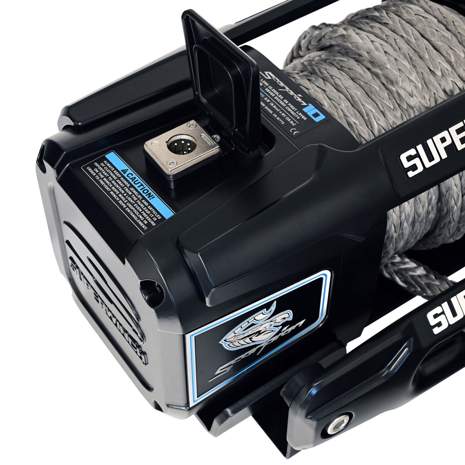 Superwinch Scorpion 10000 Winch, 10,000 lb, 12V DC, Synthetic Rope, view 10