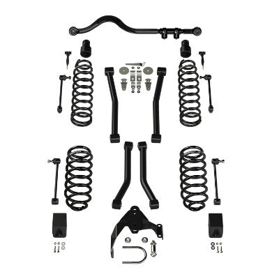 Jeep Wrangler JK 4-Door 2007-2018, TeraFlex 3in Suspension System with 4 Sport Control Arms, No Shocks