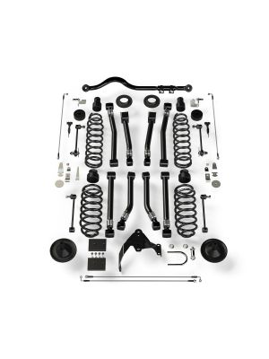 Jeep Wrangler JK 4-Door 2007-2018, TeraFlex 4in Suspension System with 8 Alpine Short Control Arms, No Shocks
