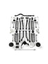 Jeep Wrangler JK 4-Door 2007-2018, TeraFlex 4in Suspension System with 8 Alpine Short Control Arms, No Shocks