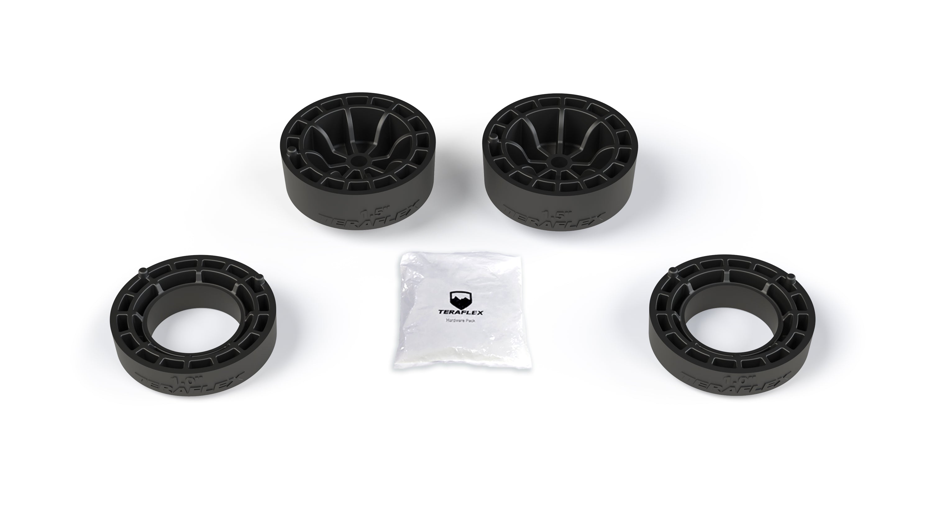 Jeep Wrangler JK/JL 2-Door 2007-2018, TeraFlex 1.5in Performance Spacer Lift Kit, No Shocks
