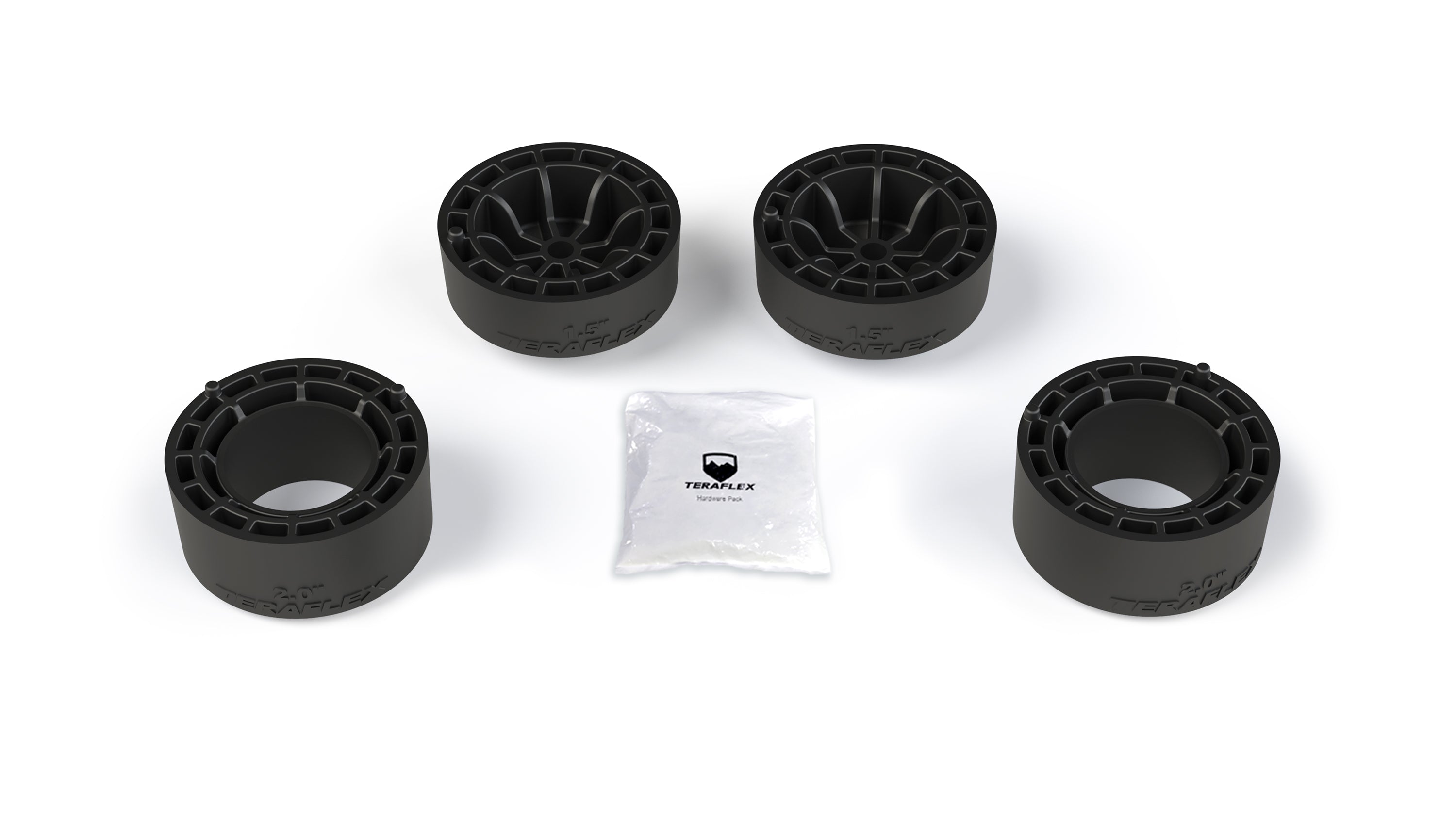 Jeep Wrangler JK/JL 4-Door 2007-2026, TeraFlex 1.5in Performance Spacer Lift Kit, No Shocks