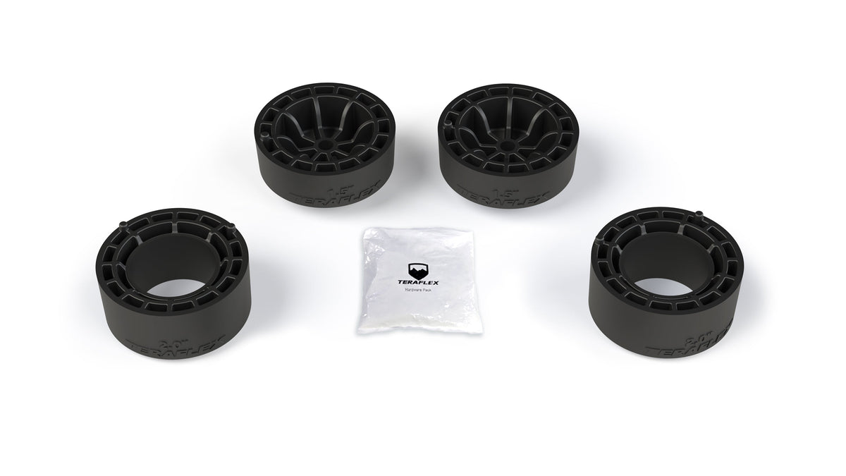 Jeep Wrangler JK/JL 4-Door 2007-2026, TeraFlex 1.5in Performance Spacer Lift Kit, No Shocks