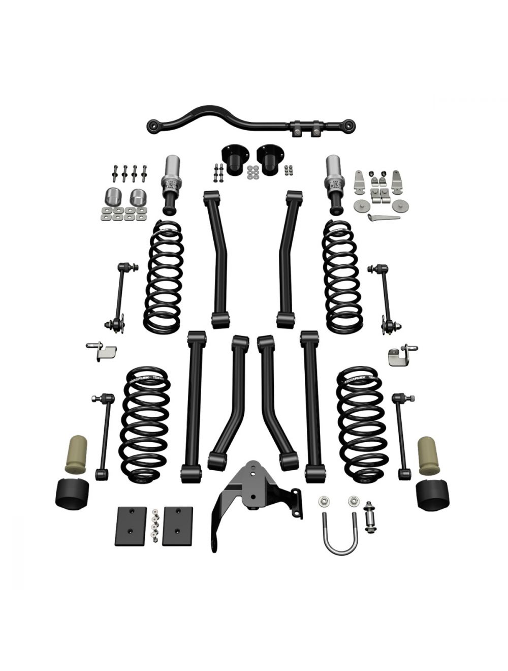 Jeep Wrangler JK 2-Door 2007-2018, TeraFlex 3in Sport ST3 Suspension System, No Shocks