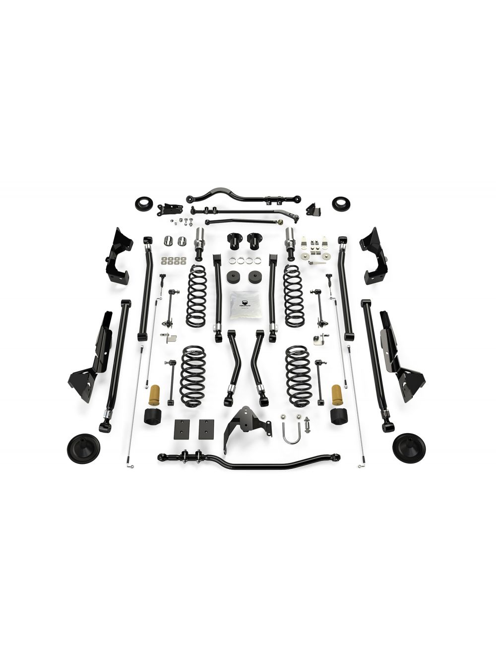 Jeep Wrangler JK 2-Door 2007-2018, TeraFlex 6in Alpine CT6 Long Arm Suspension System, No Shocks