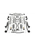 Jeep Wrangler JK 2-Door 2007-2018, TeraFlex 6in Alpine CT6 Long Arm Suspension System, No Shocks