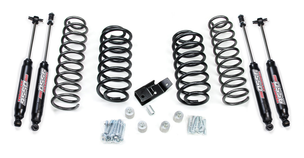 Jeep Wrangler TJ 1997-2006, TeraFlex 2in Coil Spring Lift Kit with 9550 VSS Twin-Tube Shocks