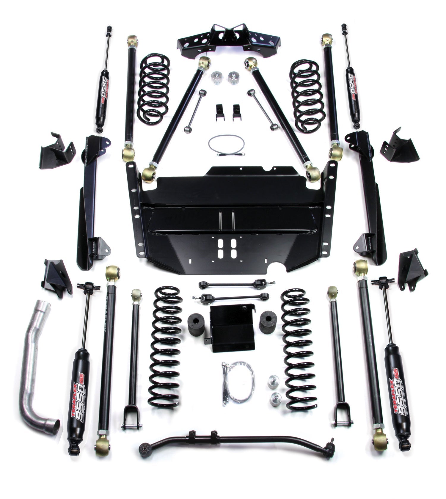 Jeep Wrangler TJ 1997-2006, TeraFlex SWB 4in Pro LCG Long Arm Suspension System with 9550 VSS Twin-Tube Shocks