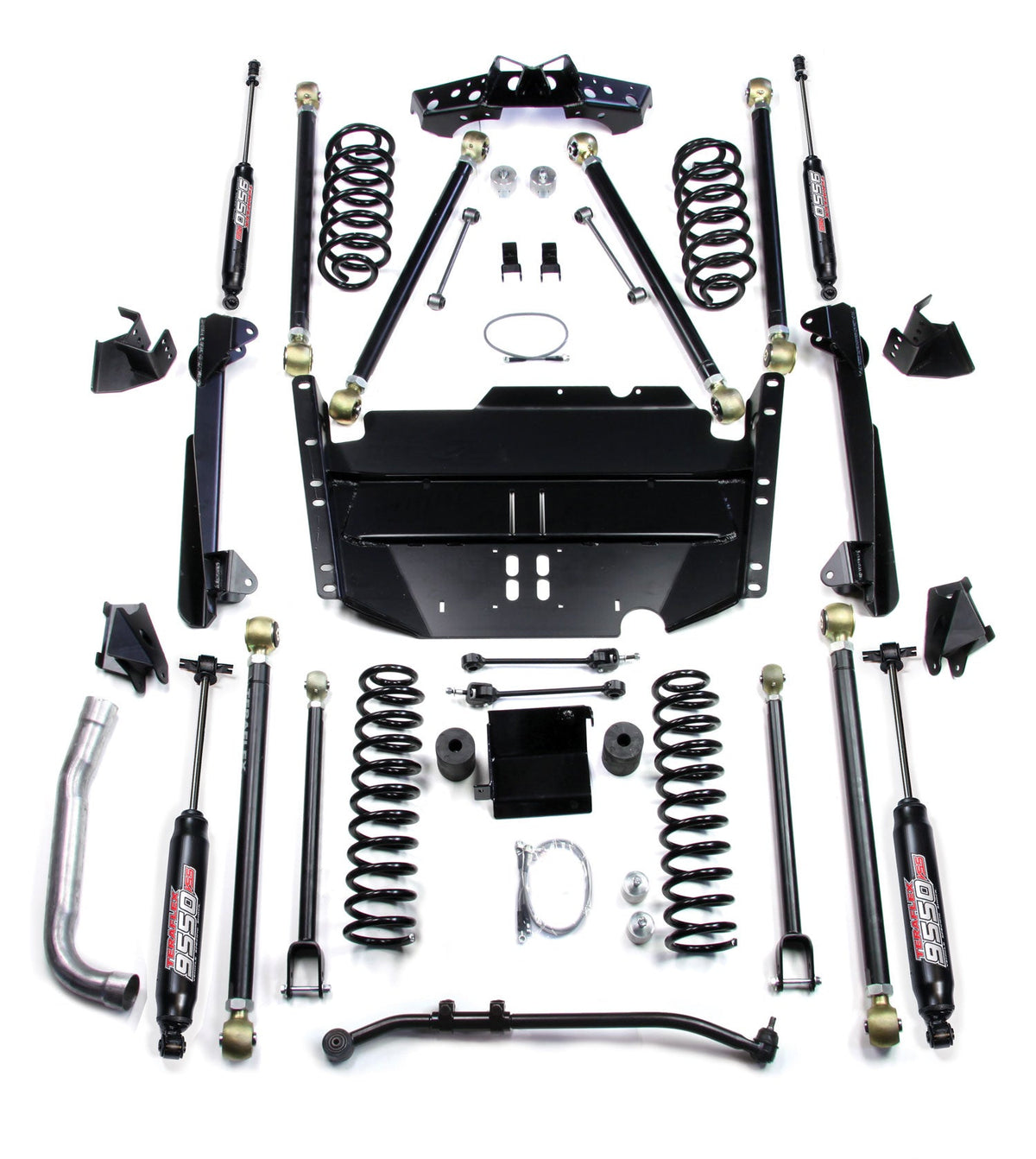 Jeep Wrangler TJ 1997-2006, TeraFlex SWB 4in Pro LCG Long Arm Suspension System with 9550 VSS Twin-Tube Shocks