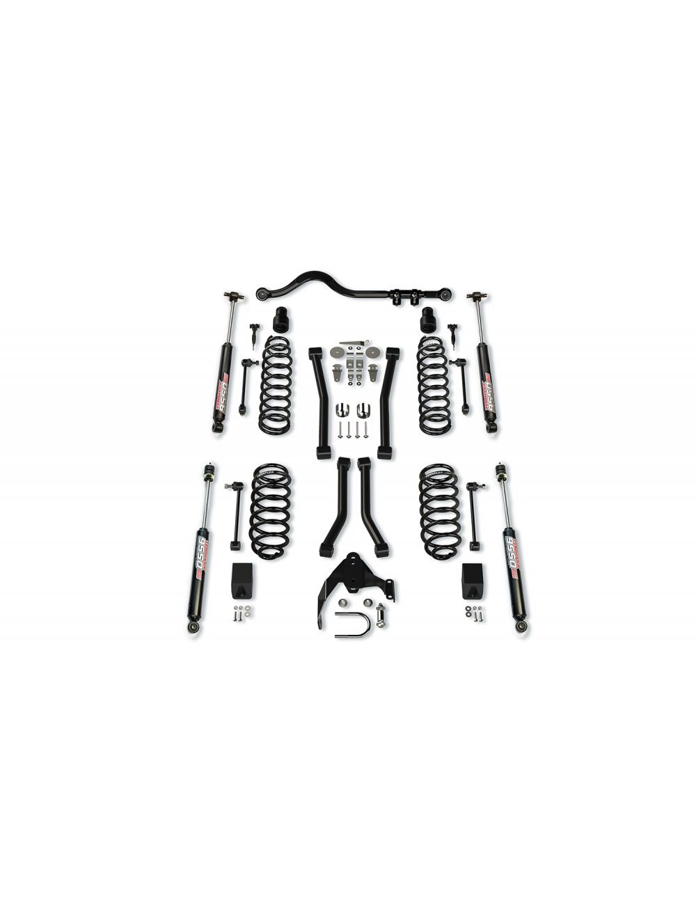 Jeep Wrangler JK 2-Door 2007-2018, TeraFlex 3in Suspension System with 4 Sport Control Arms, No Shocks