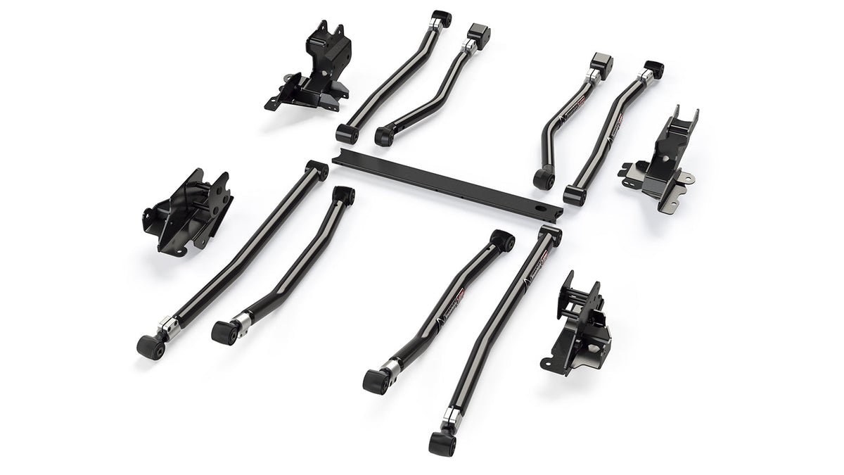 Jeep Wrangler JK/JL 2-Door 2007-2021, TeraFlex Alpine IR Long Arm and Bracket Kit, 8-Arm, 3-6in Lift