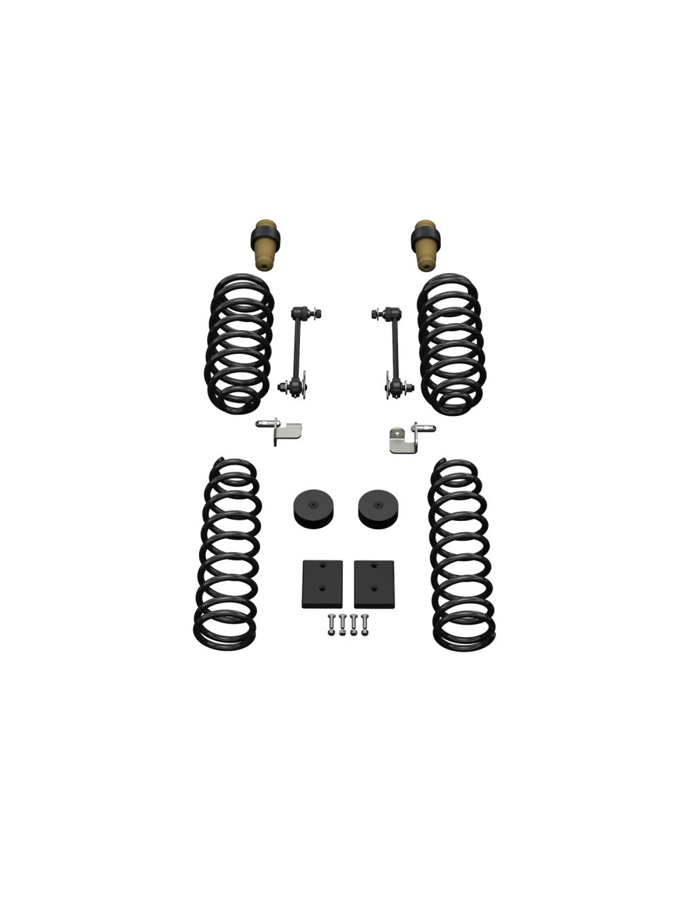 Jeep Wrangler JK 4-Door 2007-2018, TeraFlex 1.5in Sport ST1 Spring Lift System, No Shocks